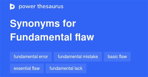 FLAW in Thesaurus: 1000+ Synonyms & Antonyms for FLAW.